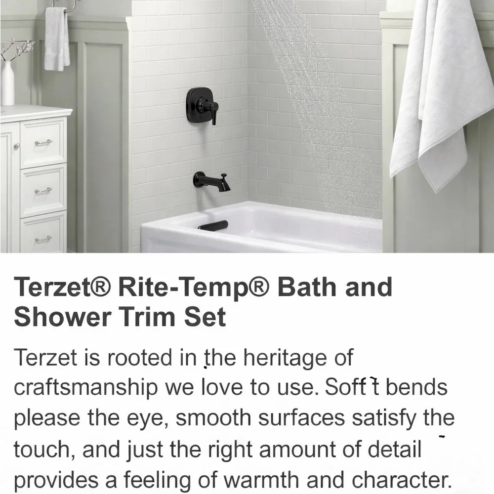 Kohler Terzet Square Shower Head Chrome Wall Mount Bathroom Showerhead Open Box